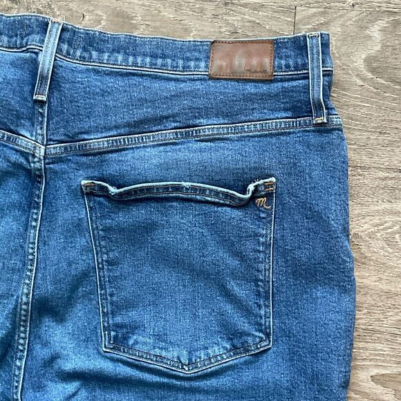 Madewell‎ The Momjean Comfort Stretch Edition Distressed Blue Denim Size 36 - Picture 6 of 8
